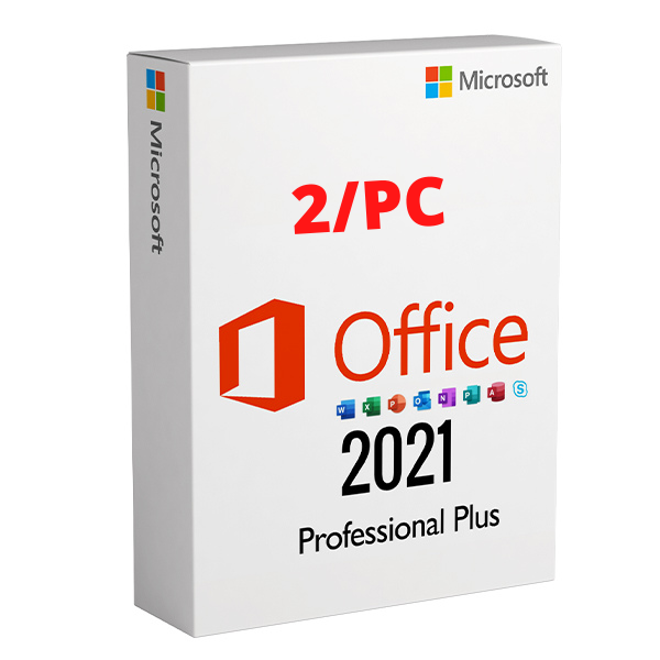 Microsoft Office 2021 Professional Plus 2/PC { NO MAC }