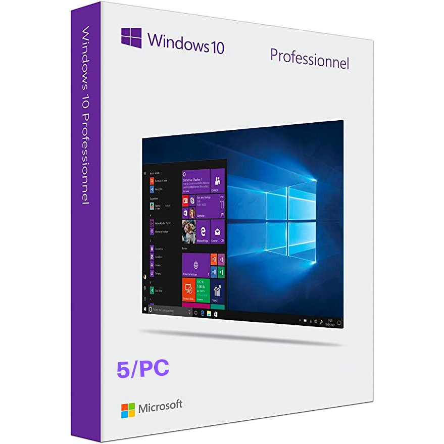Windows 10 Professional 32/64 Bit 5/PC