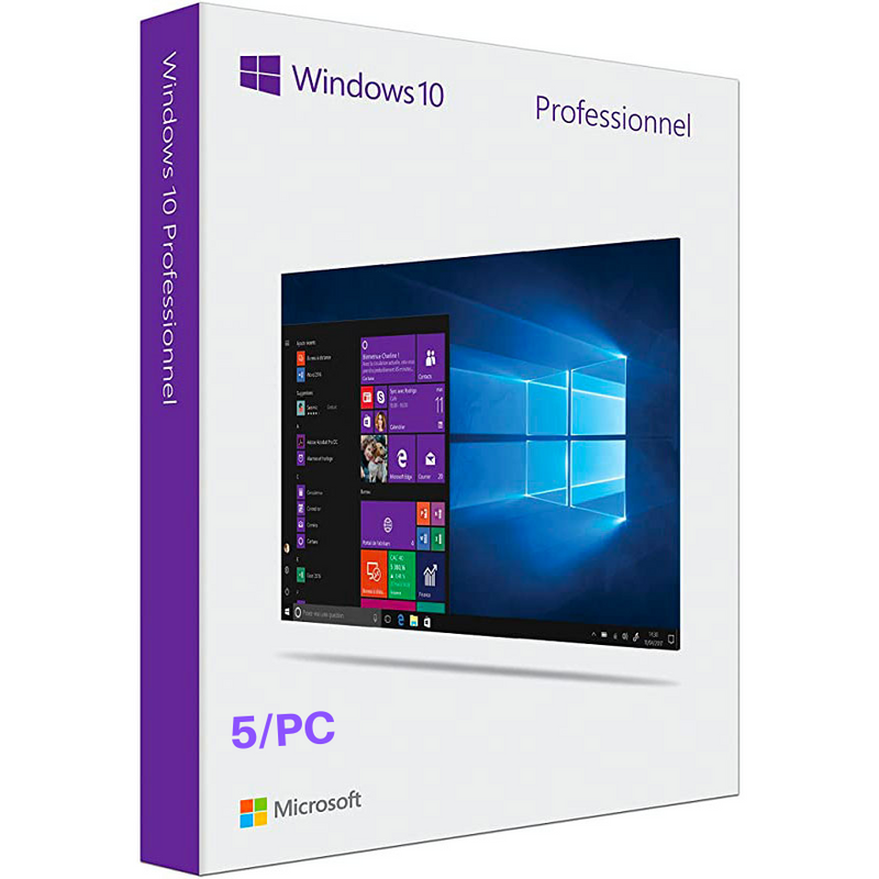 Windows 10 Professional 32/64 Bit 5/PC